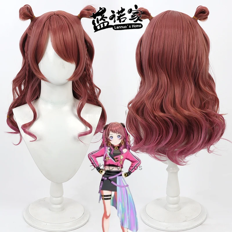 

Anime The Idolmaster: School Idol Festival Saki Hananomiya Cosplay Wig Halloween Carnival Party Props Synthetic Hair + Wig Cap