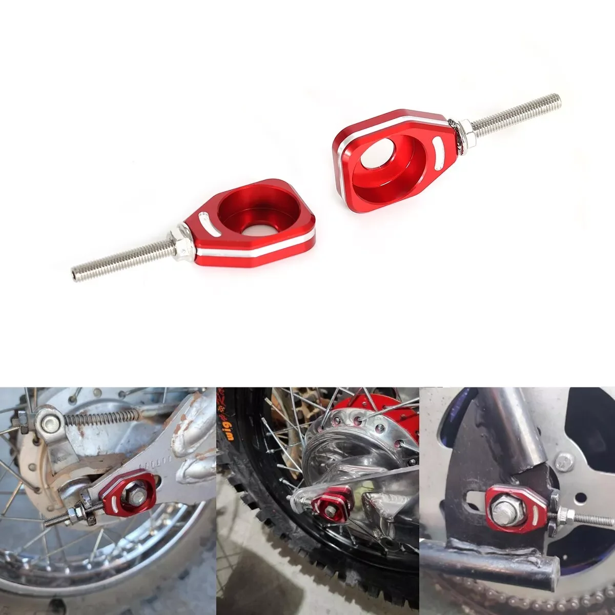 Motorcycle 3D CNC Rear Chain Adjusters Tensioner Axle Blocks Accessories For HONDA CRF110F 2013-2024 CRF 110 F