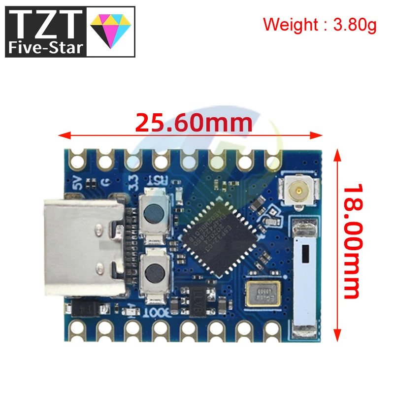 TZT ESP32-C3-Zero Pro Mini Development Board WiFi Bluetooth Ultra-small Size ESP8266 ESP32 C3 ESP 32 For Arduino