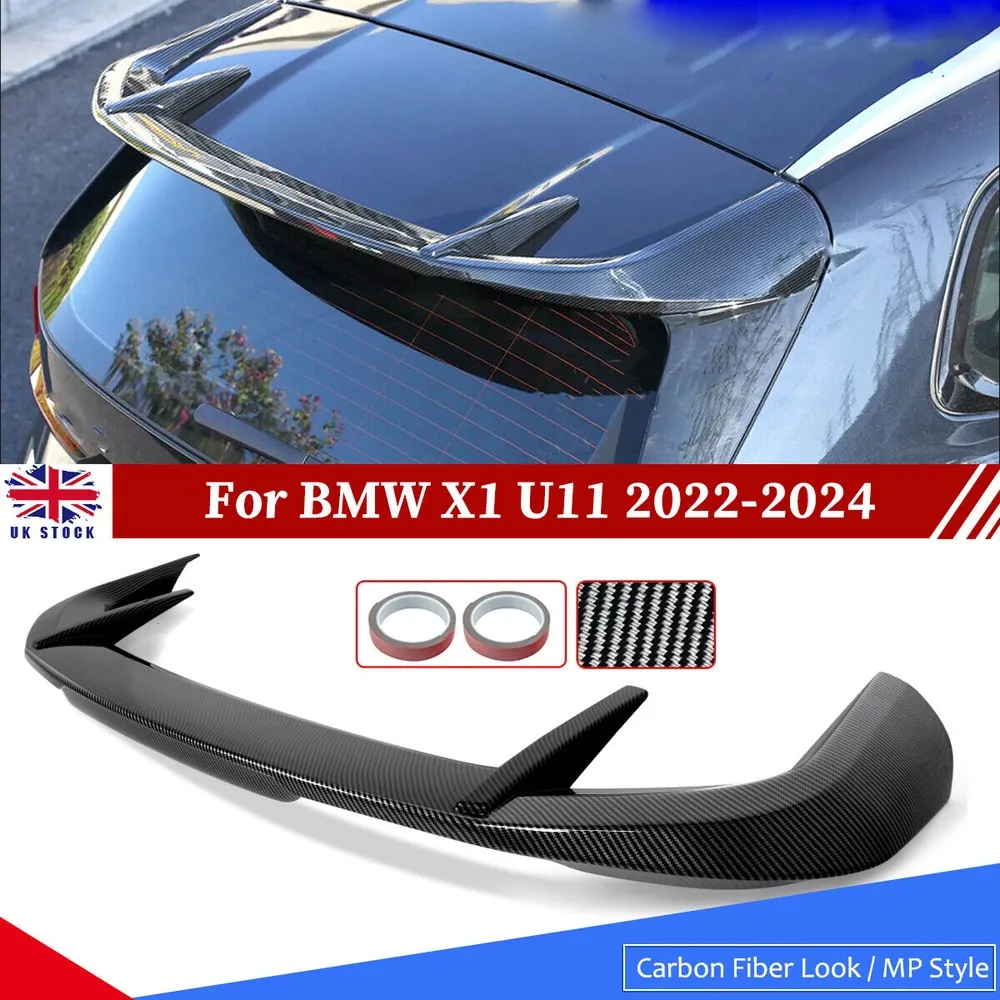 

For BMW X1 Tail Roof Spoiler U11 Sport 2022 2023 2024 M Performance Carbon Look Style Rear Trunk Spoiler Wing Lip Auto Parts