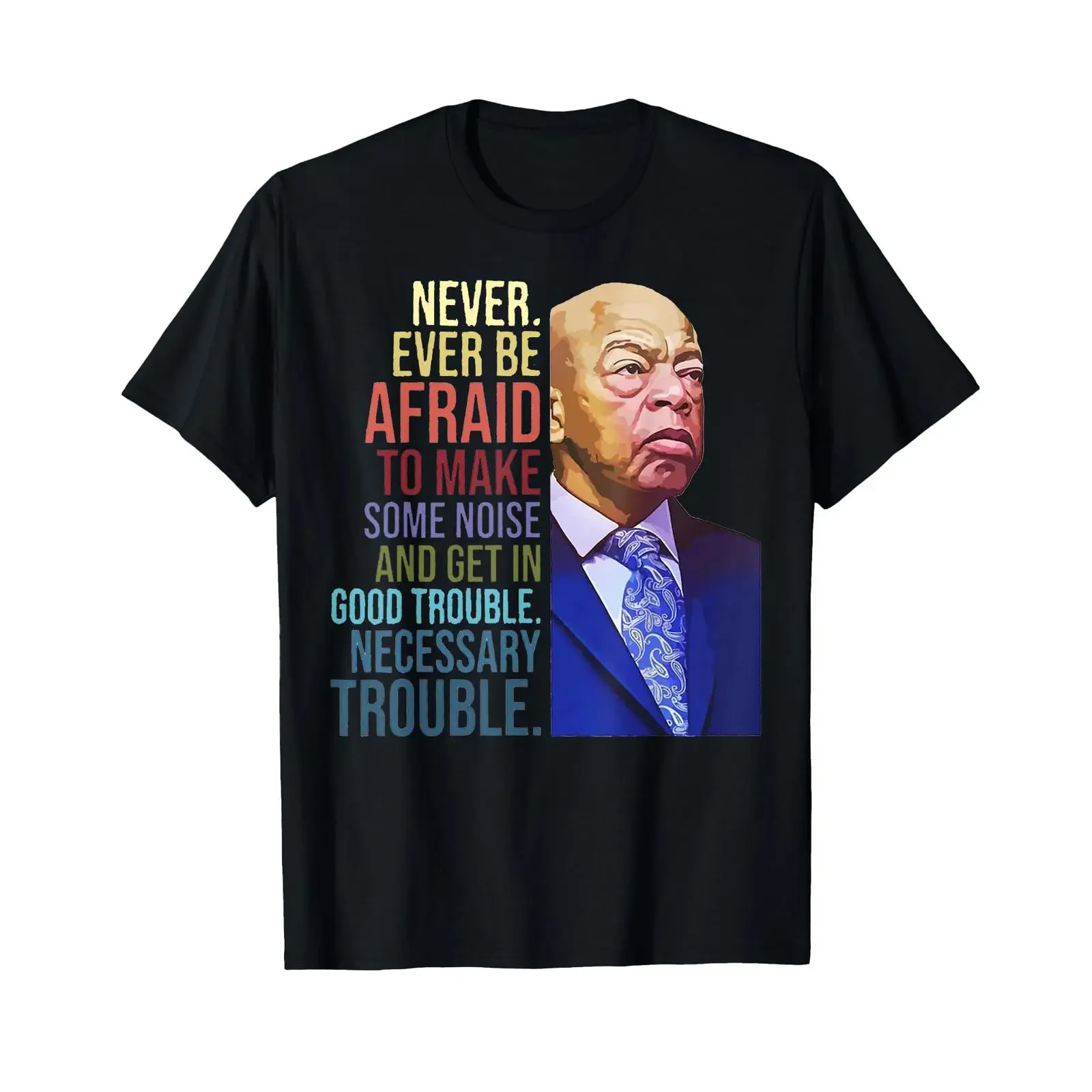 Get In Good Necessary Trouble John Lewis Social Justice T Shirt vintage Washed graphic Versatile Slightly Stylish streetwear