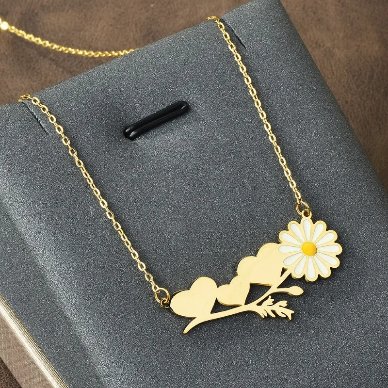 

Daisy couple's famous necklace, versatile collarbone chain, personalized necklace