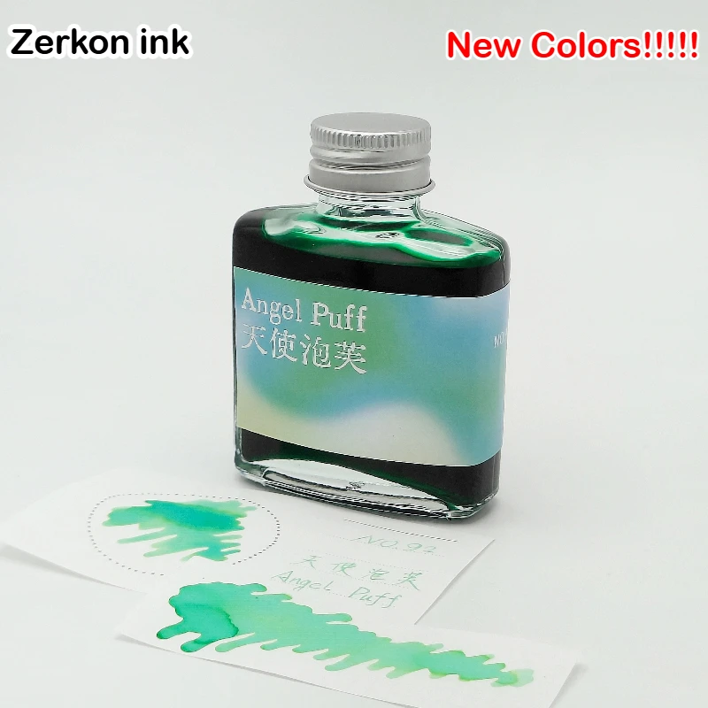 Zerkon ink 50ml 59 Colors Sheen Fountain Pen Ink Gradient Color Ink for JINHAO Majohn Hongdian Stationery School Supplies