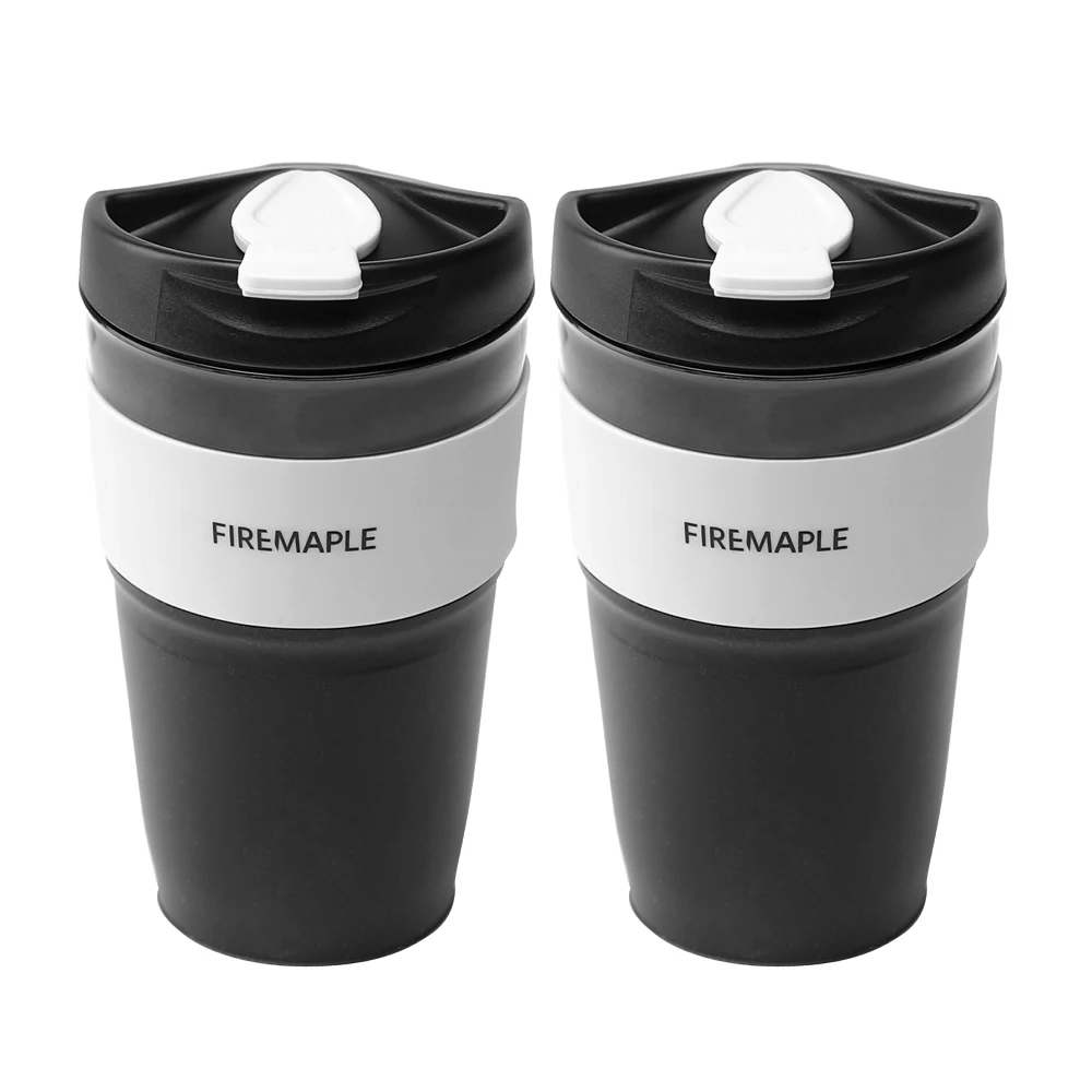 Brand-Maple Silicone Inklapbare Koffie Cup Met Deksel Verbranden Slip Draagbare Vouwen Cups Voor Camping 350Ml