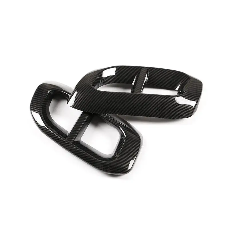 2 pçs carro de fibra carbono textura silenciador tubo escape cauda capa guarnição para mercedes benz gle350 gle450 glc gls w167 x253 x167 2020