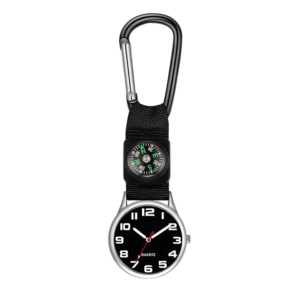 

1Pcs Nurse Pocket Watch Black Portable Hanging Nurse Clip-on Brooch Watch Simple Style Decoration Gift