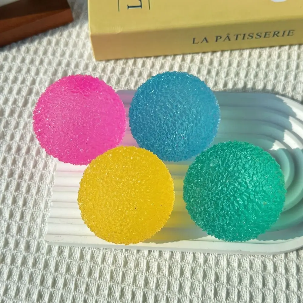 Blue Crunchy Slushie Squeeze Ball Soft Slow Rising Crispy Handmade Ball Clear Jelly Transparent Grass Ball Squeeze For Adults