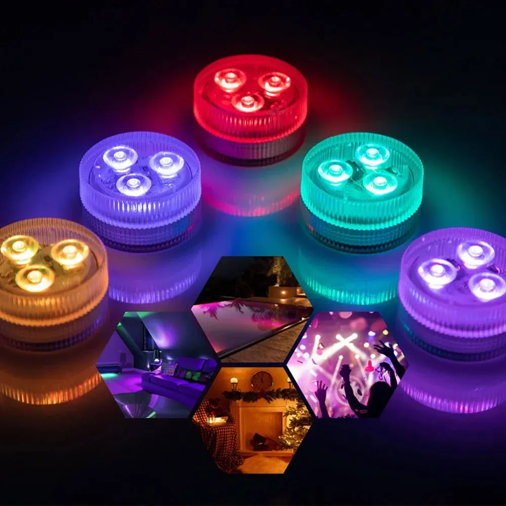 

Mini LED Tea Lights with Remote - Small Submersible LED Lights Battery Powered for Halloween And Christmas Decorative Lights