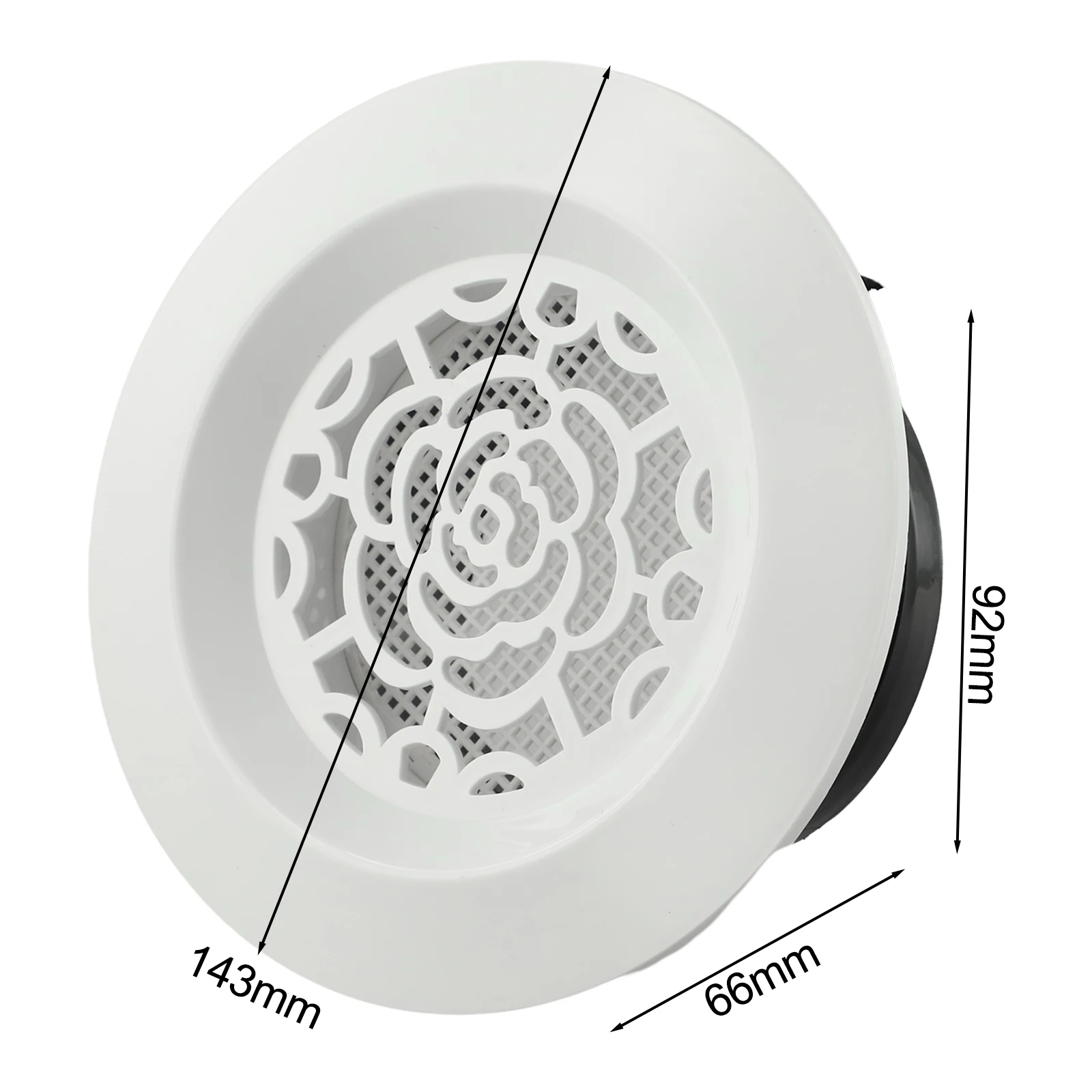 Easy Installation Vent Cover Flower Design ABS Material Vent Air Vent Cover Elegant Room Decoration Bathroom Ventilation