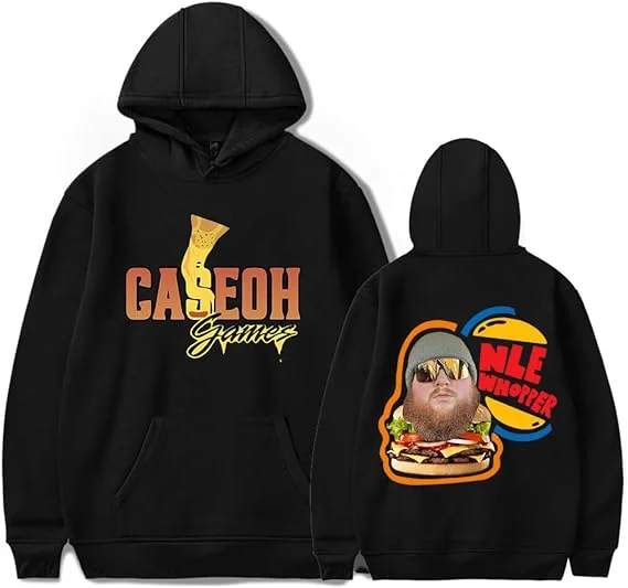 CaseOh Hoodie NLE WHOPPER Merch Logo Print for Men and Women Long Sleeve Fans Sweatshirt