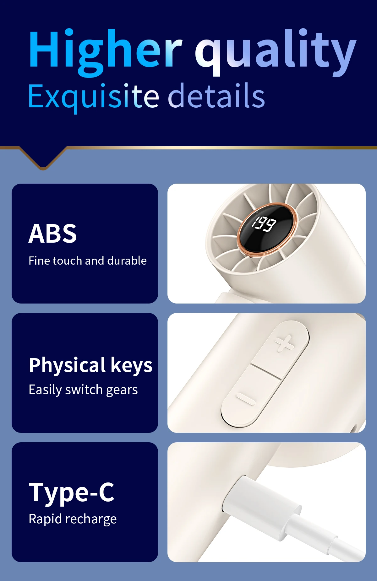 T12 مروحة كهربائية شاشة ديجيتال التوربينات الخالية من الشفرة عالية السرعة المحمولة مروحة صغيرة USB شحن مروحة صغيرة محمولة صغيرة