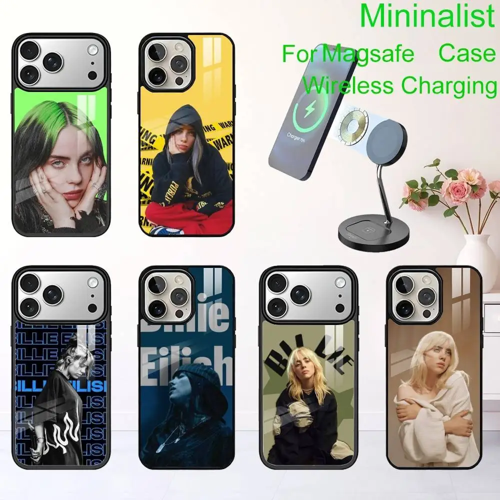 

Billie Singer E-Eilish WILDFLOWER Phone Case For iPhone17,16,15,14,13 Plus,Pro Max Magnetic For Magsafe Wireless Charging