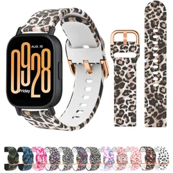 18mm 20MM 22mm band For Redmi Watch 5 lite/ Xiaomi Mi Watch 5 Active Wristband Printed Silicone Bracelet Sport strap Accessories