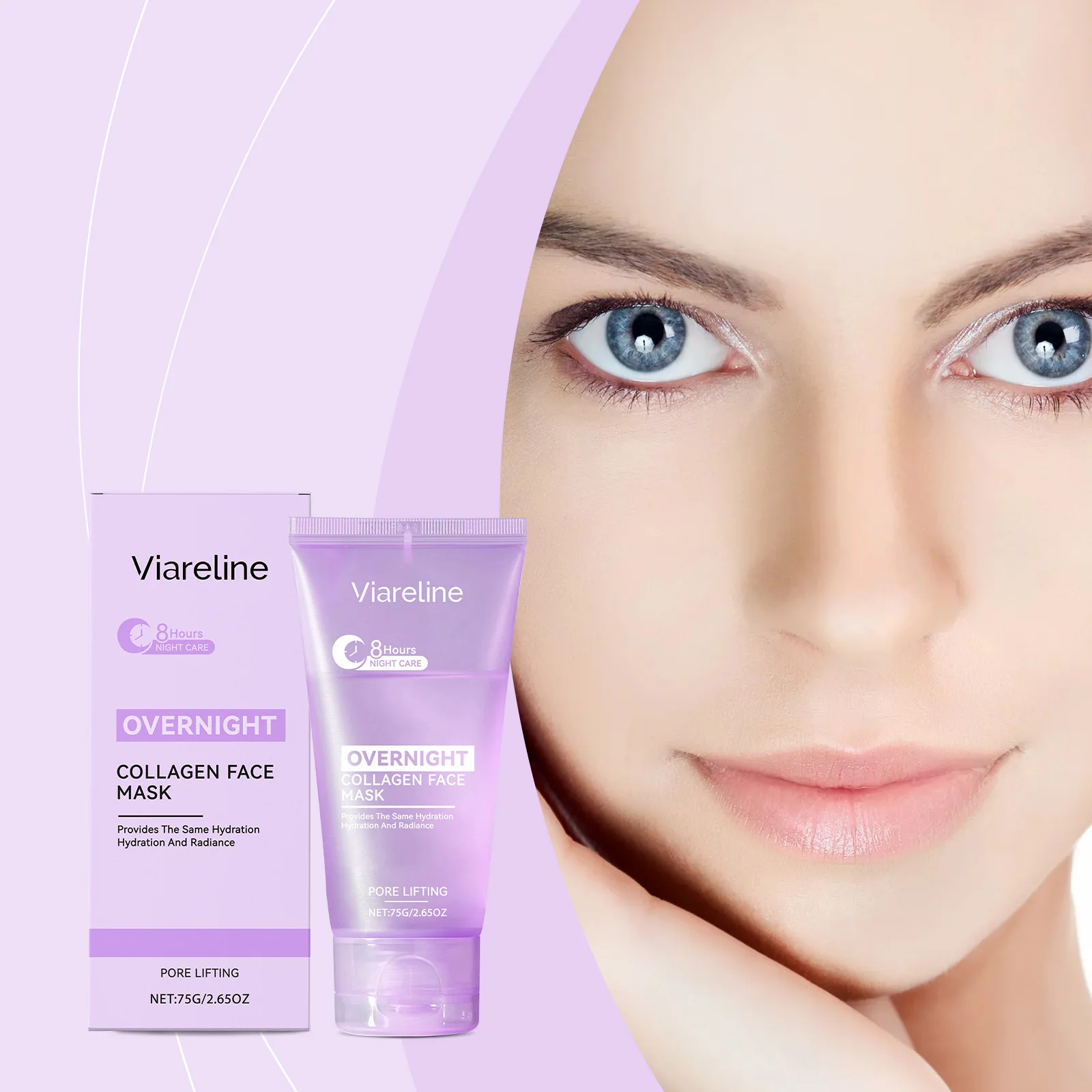 Collagen Peel-Off Mask - Deep Hydration & Exfoliation, Smooth Rough & Dry Skin, Pore-Minimizing Facial Treatment