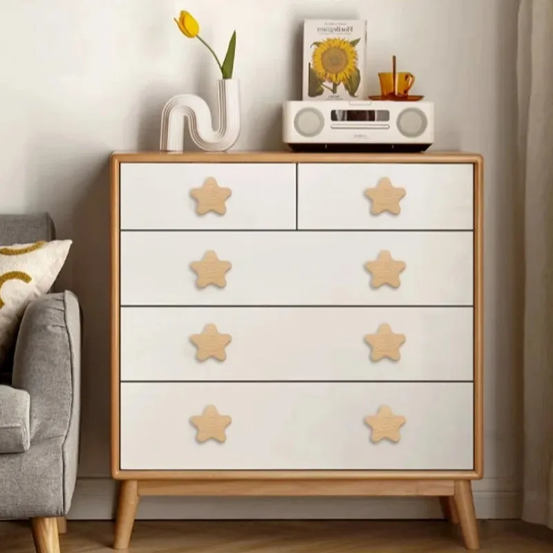 Wooden Door Pulls Cute Clouds Stars Shape Furniture Handles Kitchen Cabinet Handles Cupboard Wardrobe Doors