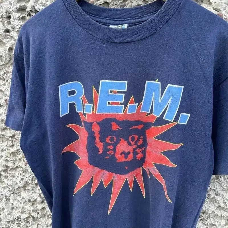 R E M Band T Shirt Monster Navy S 5Xl Reprint