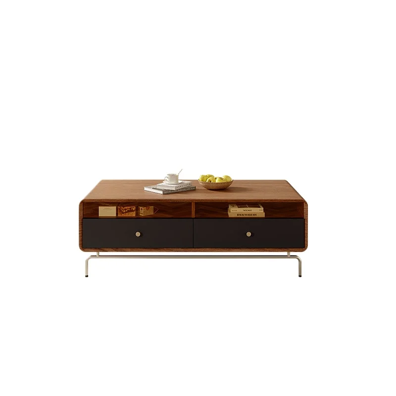 LMM solid wood coffee table TV cabinet combination living room simple small apartment rectangular tea table