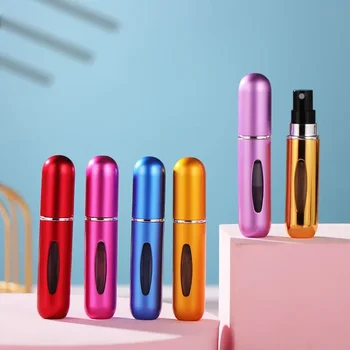 휴대용 미니 리필 가능 향수 병, 스프레이 펌프, 빈 화장품 용기, 5ml 리필 무화기 병, 여행