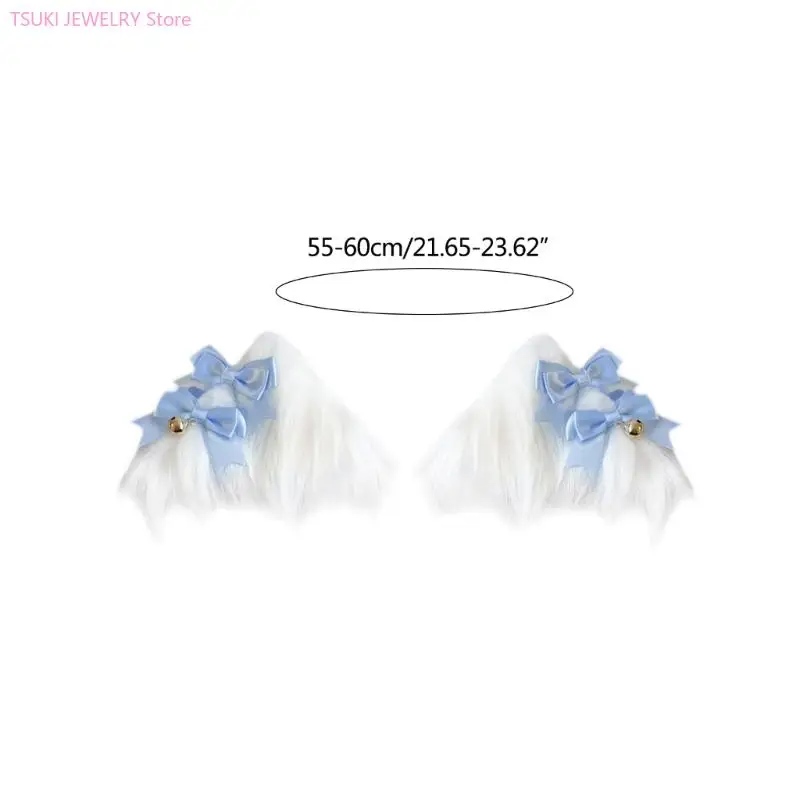 62KE Furry Hair Clip Animation Animal Ear Perpins Girls Side Pins Cosplay Adder