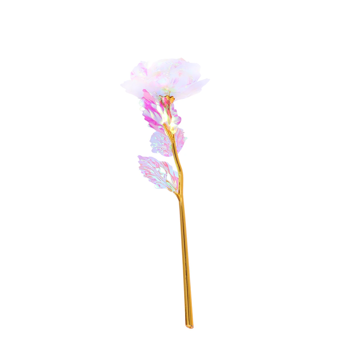 

Imitation Gold Rose Luxury Artificial Flower Non fading Gift Preserved Leaf Decor Valentine Mother Day Art everlasting