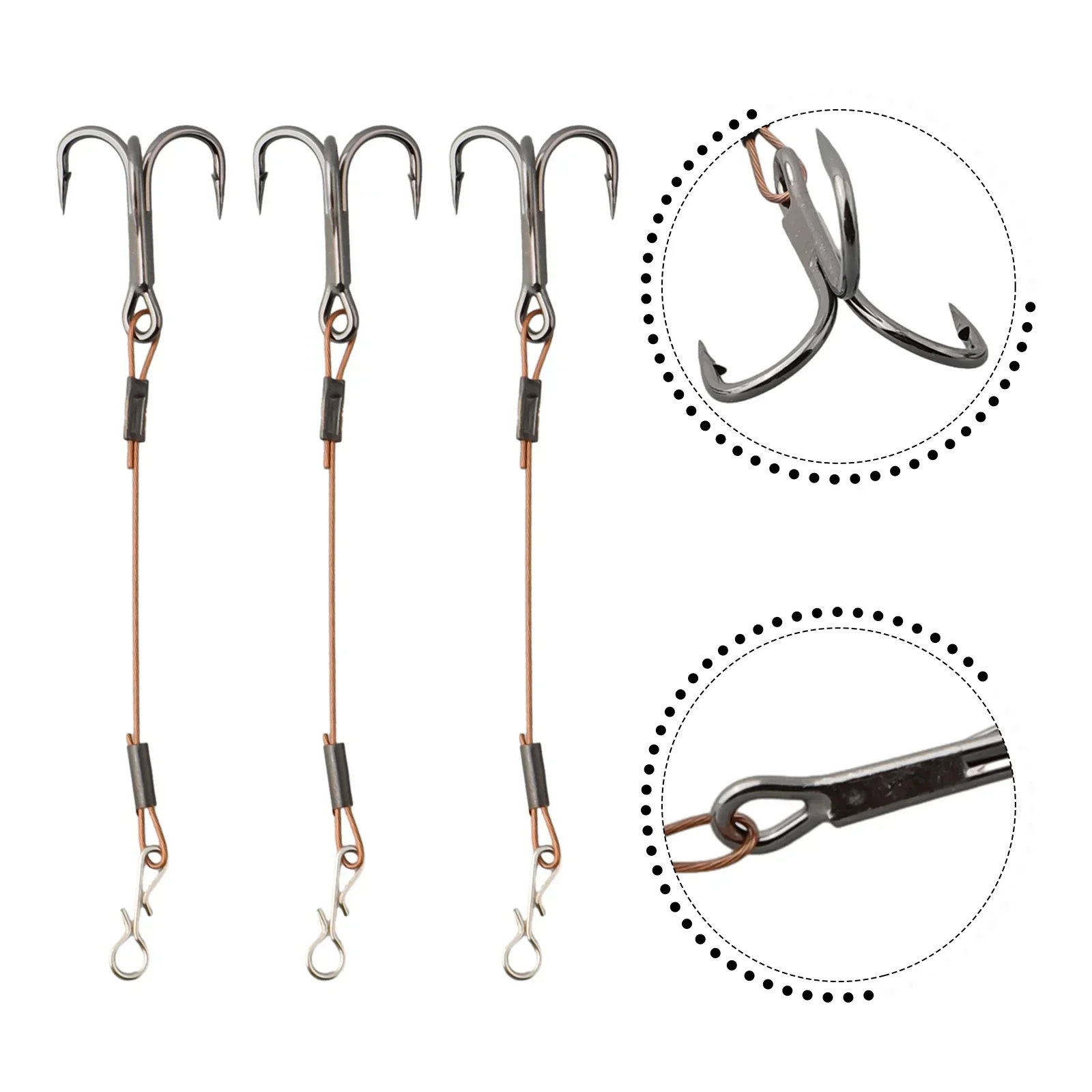 3pcs Treble Hooks  Stainless Steel 3.5/5.5cm Fishing Accessories   Pike Perch Bass Lure Fishing Stingers Treble Hooks