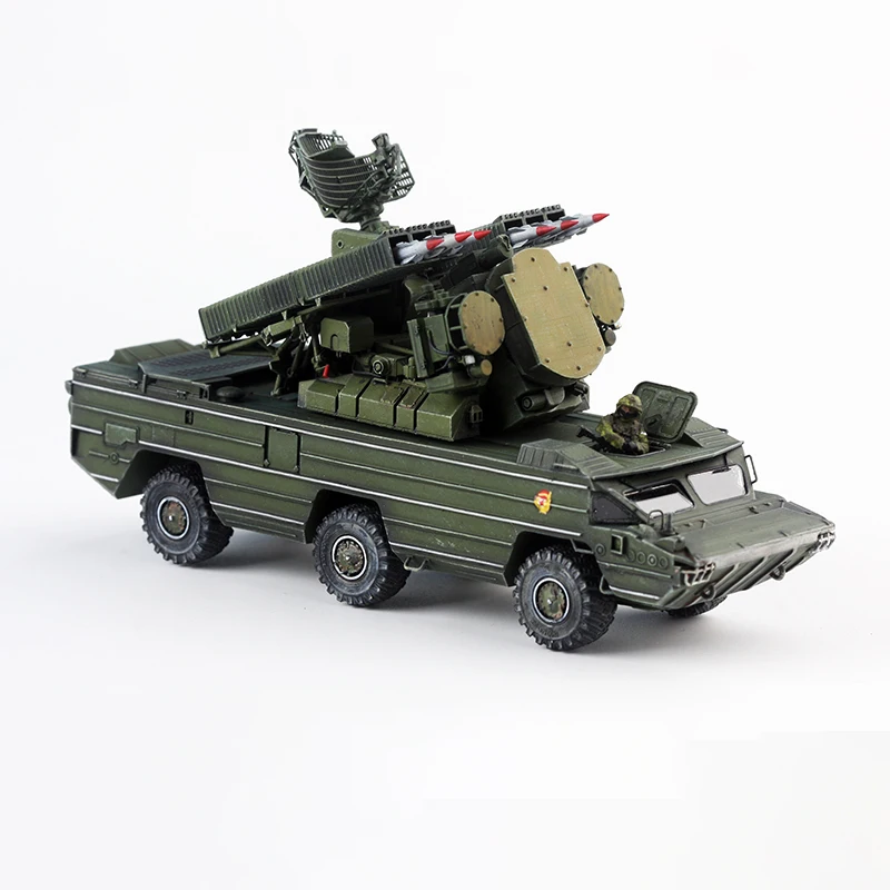 1/72 Schaal Russische Sam-8 Luchtverdediging Raketsysteem Gepantserd Voertuig Simulatie Hars Model Statische Display Collectible Gift