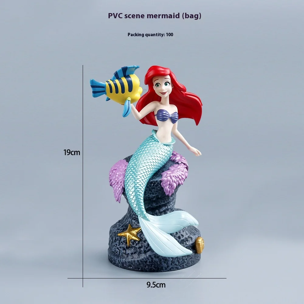 Desktop Decoration Anime Little Mermaid Ariel Action Figure Toys The Princess Collection Room Car Cake Decoration Xmas Gift view 3