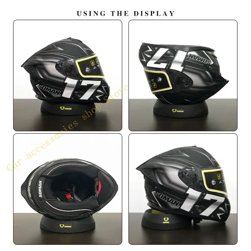 

T21E Motorcycle Helmet Display Stand Holder Helmet Support Pads Donut Ring