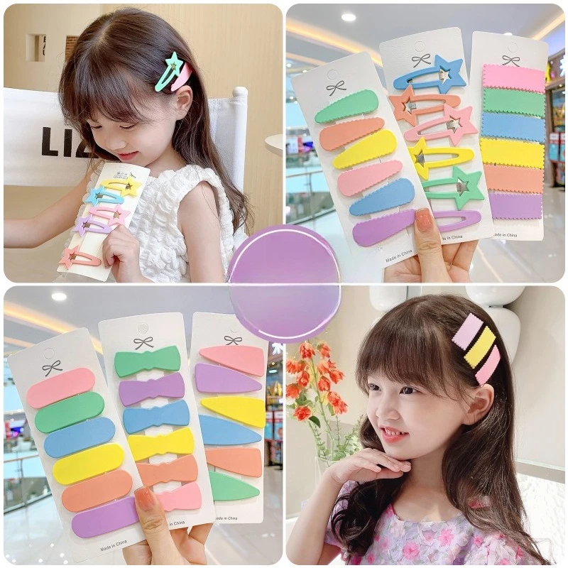 6-pak spinek do włosów w kształcie gwiazdek dla dziewczynek - antypoślizgowe akcesoria do włosów, idealne dla niemowląt i małych dzieci