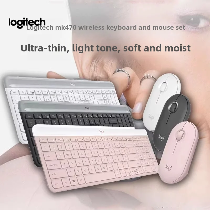 

MK470 Wireless Mouse Keyboard Set PC Notebook Desktop Home Office Typing Portable