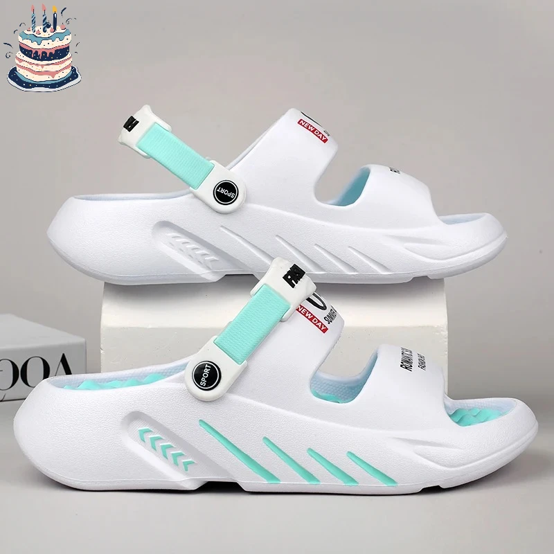 

Summer New Men's Massage Slippers Outdoor Sandals Beach Comfortable Slides Indoor Casual Shoes Clogs Men Sandals Big Size 47 48