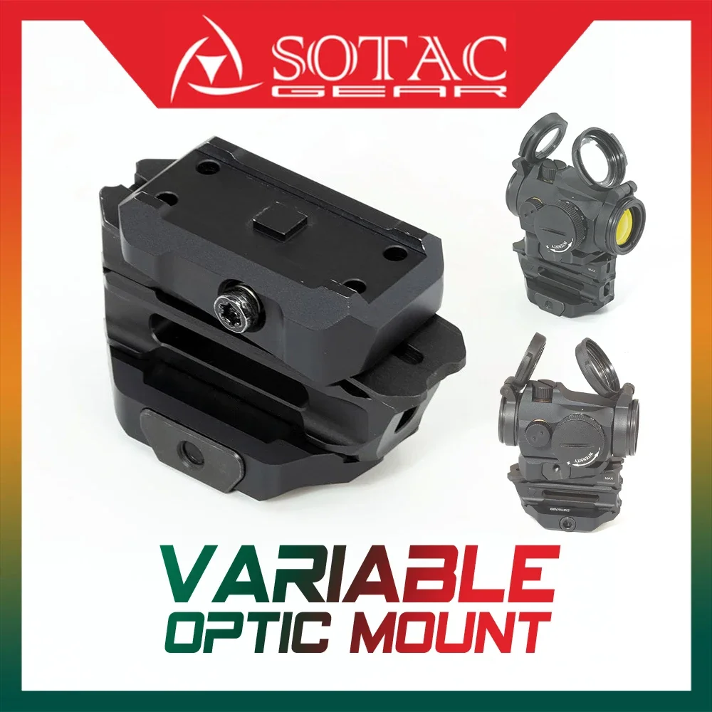 

SPECPRECISION SI Variable Optic Mount with Original Footprint For AP 1X22mm Red Dot Sight 1/3 co-witness to a maximum of 1.93