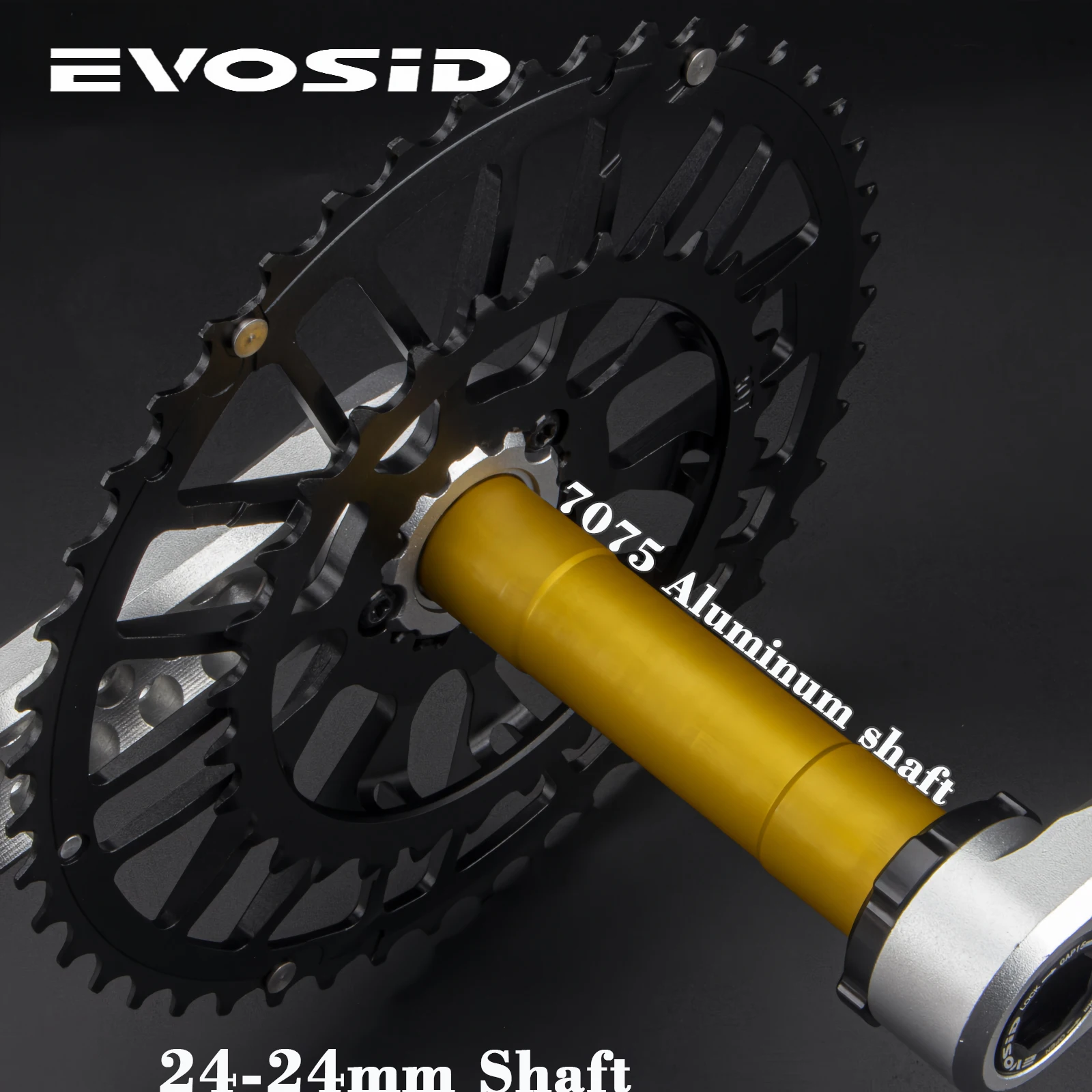 EVOSID Bicycle Crankset 46-30T Road Crank 170mm Direct Mounting chainring 12s CNC Folding Bicycle Crankset 48-32T for GRAVEL