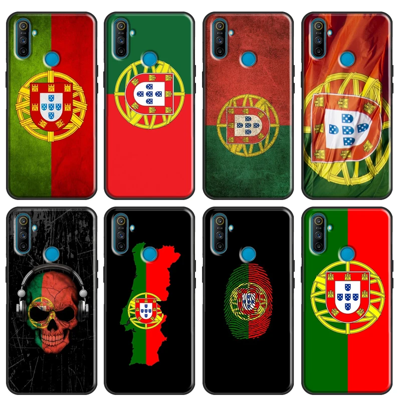 Portugal Flag Soft For OnePlus 8T 7T Nord 7 8 Pro Case For OPPO Realme GT 6 7 X2 X7 Pro XT C15 C11 C3 Cover