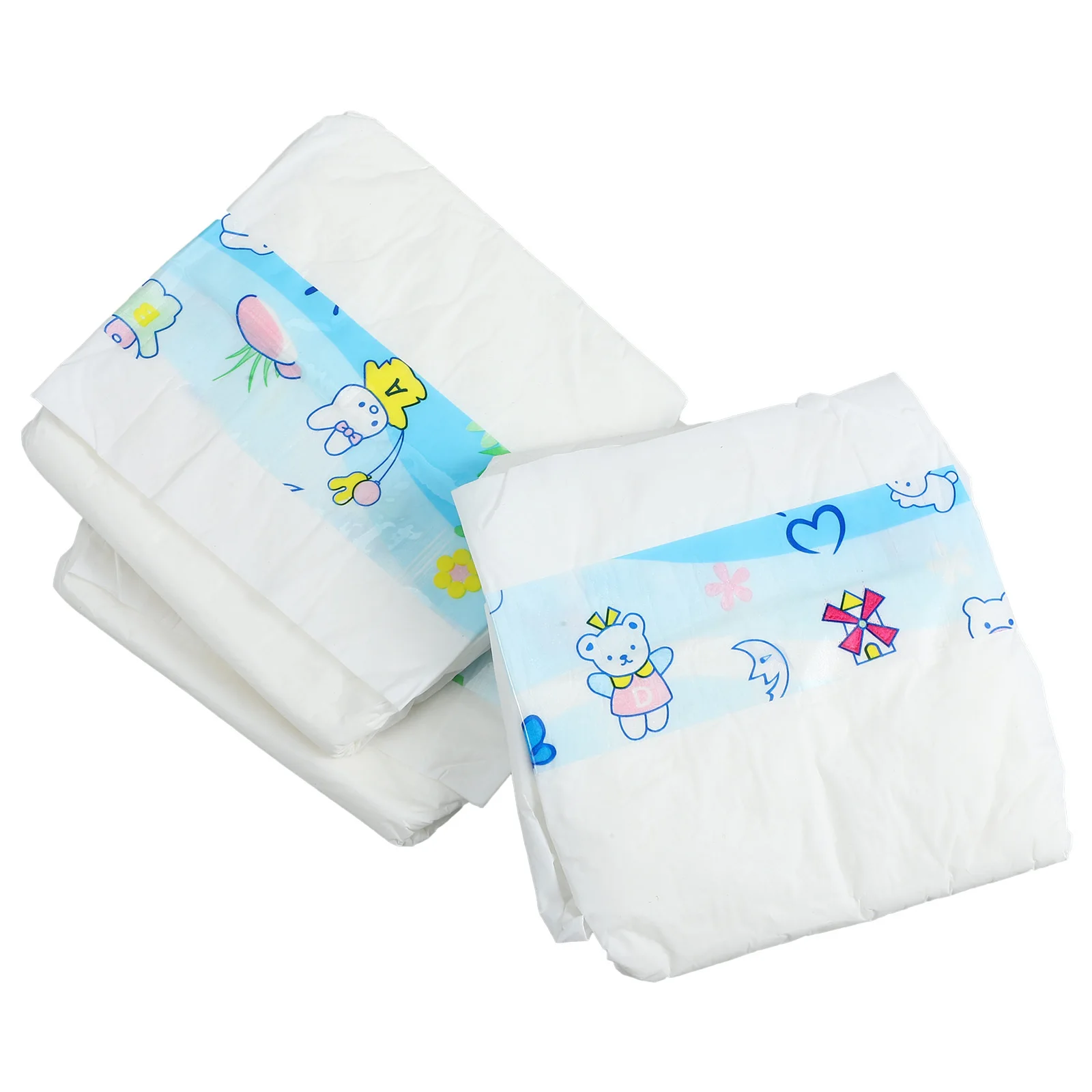 3 pçs fraldas do bebê design decorativo leve fingir jogar conjunto acessórios duráveis para crianças role play jogos