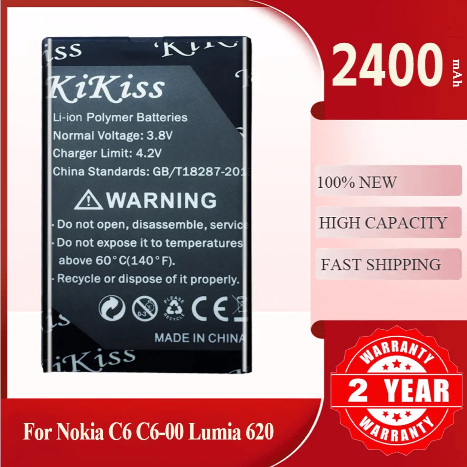 Li-ion Polymer Mobile Phone Battery BL-4J For Nokia Lumia 620 C6 C6-00