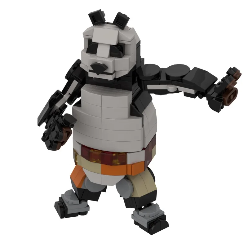 

Building Block MOC Panda Man kung fu Series Panda Ornament Model Assembling Toy Boy Educational DIY Gift Parts Pack