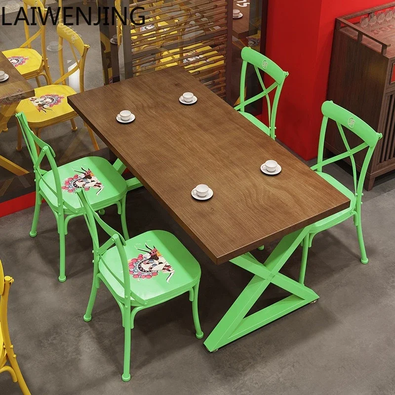 A2-3  Tle and Chair Set Commercial Restaurant Solid Wood Dining Tle High-End Feel