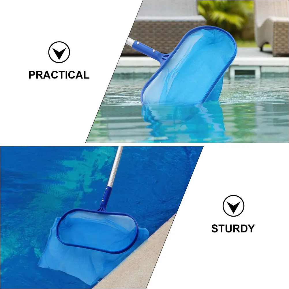 

1 set Clean Set Fine Mesh Pool Leaf Skimmer Heavy Duty Telescopic Heavy Duty Pool Net Nets Garden Cleaning Tool