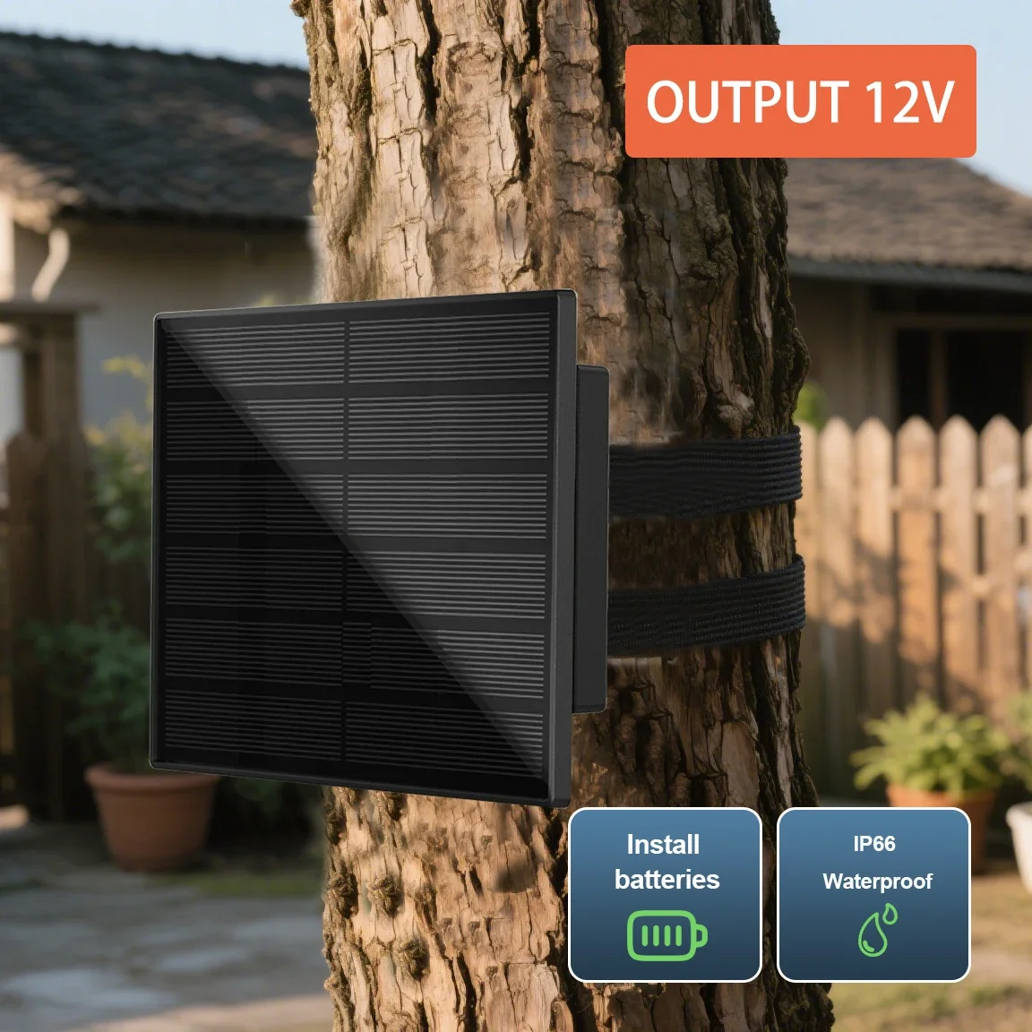 Solar Panel IP66 Waterproof 12V Solar Cells Install 18650 Battery Festival Lights, Power Supply for Garden Lights Or Floodlight