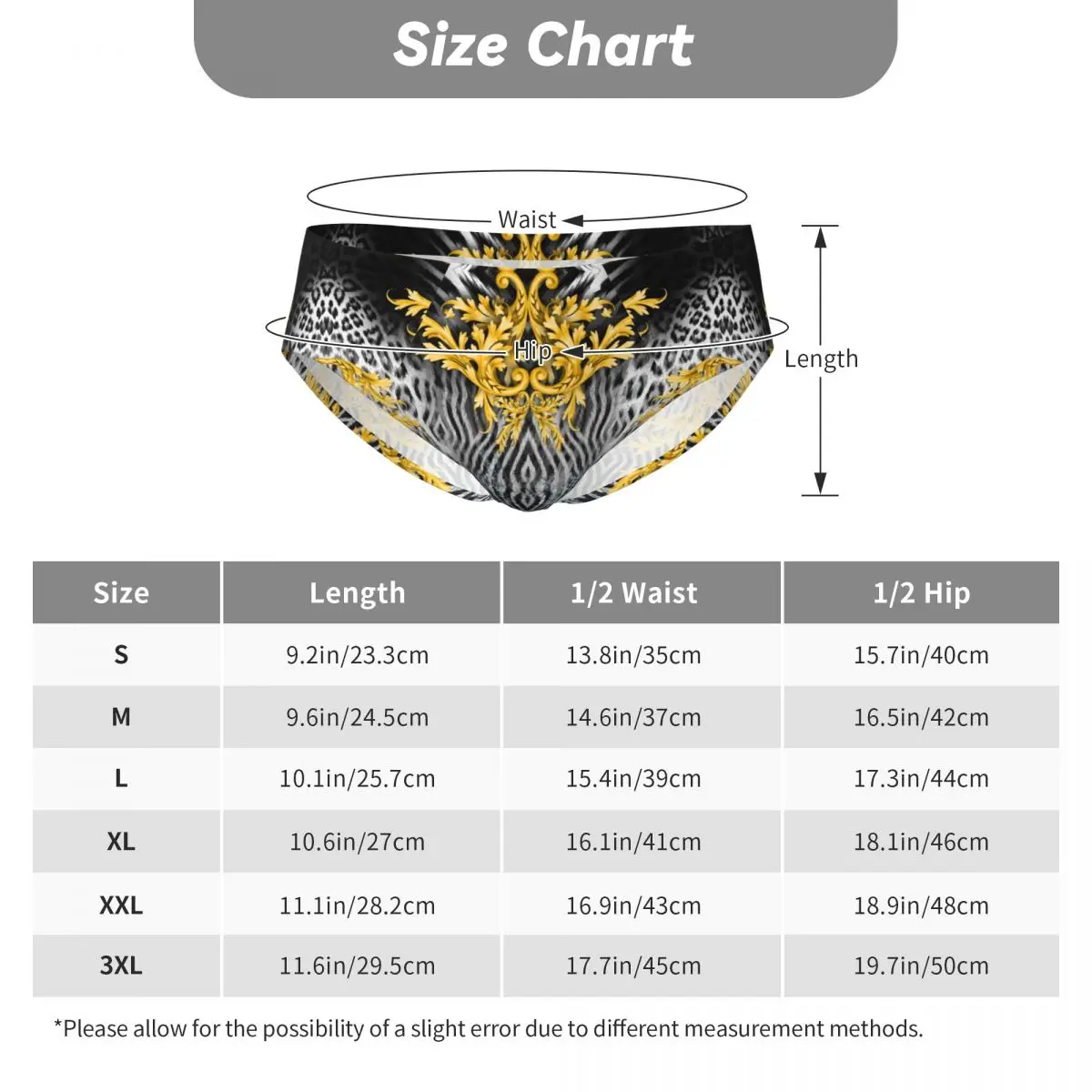 Culotte en Forme de Triangle Baroque localité pour Homme, Sous-vêtement Respirant avec Peau d'Animal Mixte