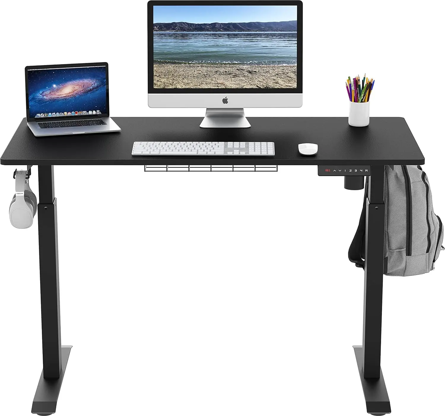 

Memory Preset Electric Height Adjustable Standing Desk, 48 x 24 Inches, Black