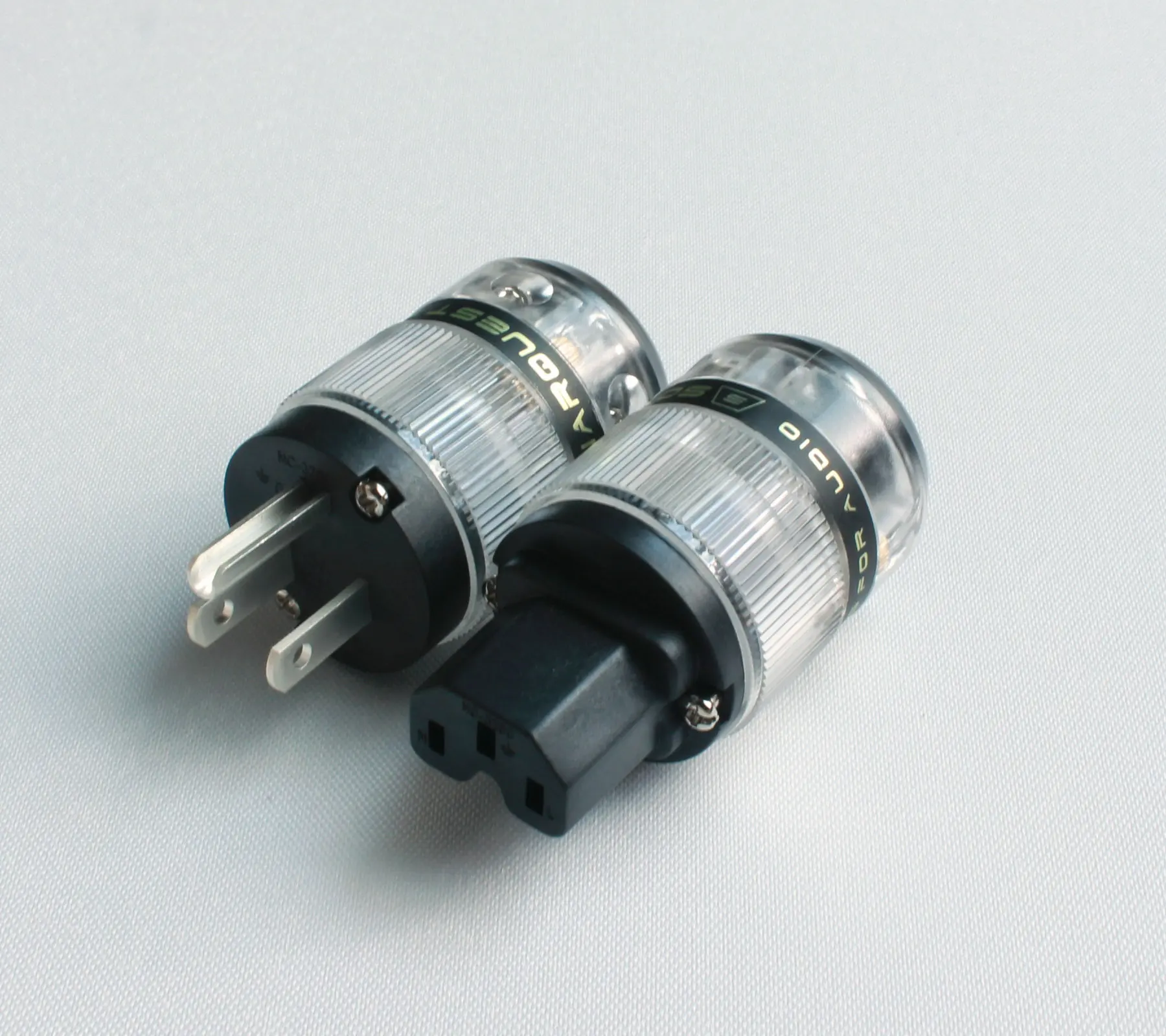 

SONARQUEST Power Plug ST-AgP(B)+ ST-AgC(B) Silver Plated HIFI US Male & Female IEC High Quality Diy Connector