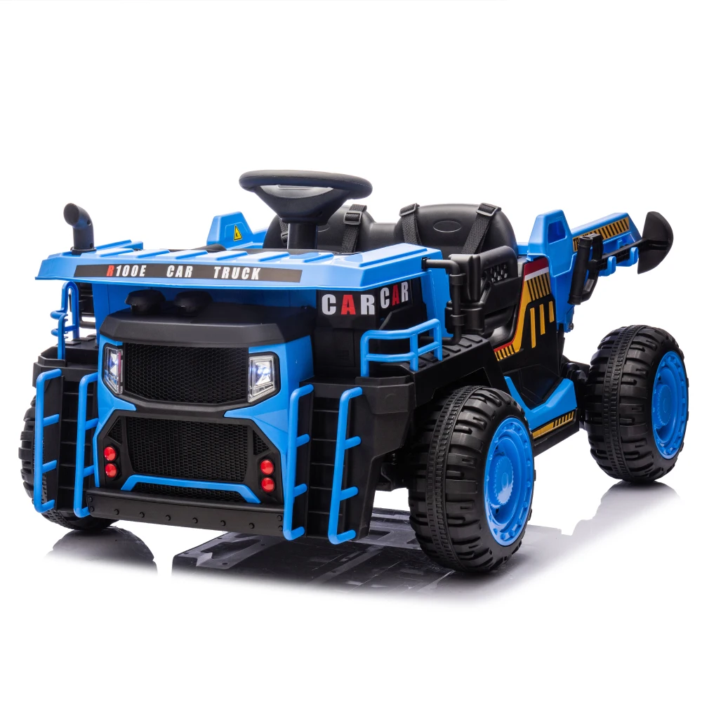 Coche eléctrico de 24V y 2 plazas para niños con Control remoto, Motor de 400W, cama con volquete electrónico, luces LED, Bluetooth, MP3, USB, juguete musical para niños