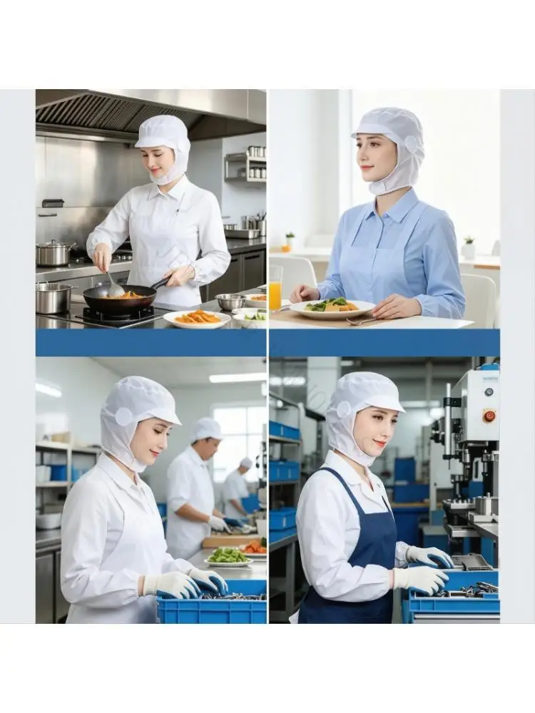 R7UF Full Head Work Hair Cover Adjustable Head Covering Cap for Long Work Shifts
