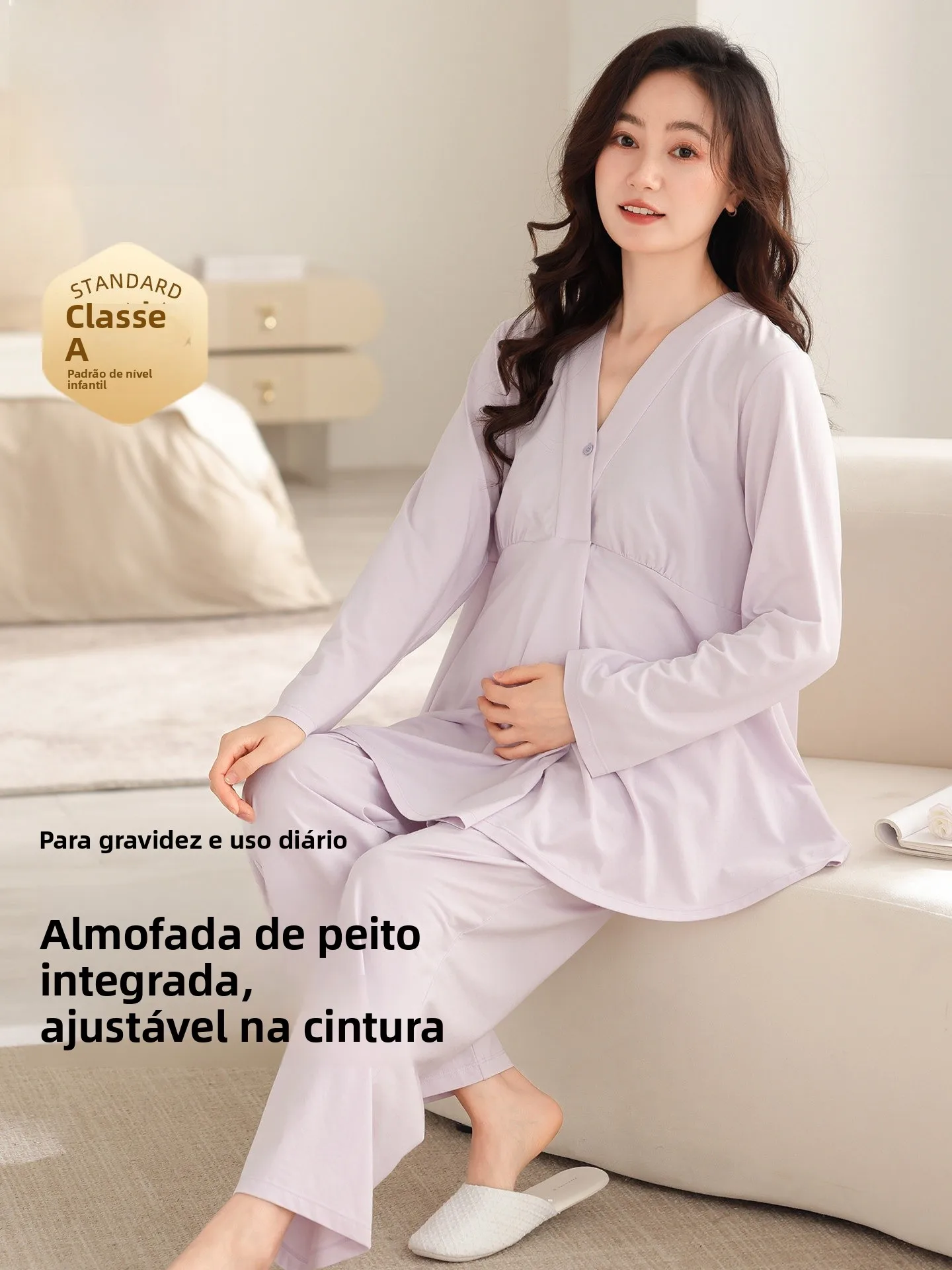100-pure-cotton-maternity-sleepwear-with-chest-pad-long-sleeve-moon-clothes-home-clothes-set-for-nursing-women-spring-autumn
