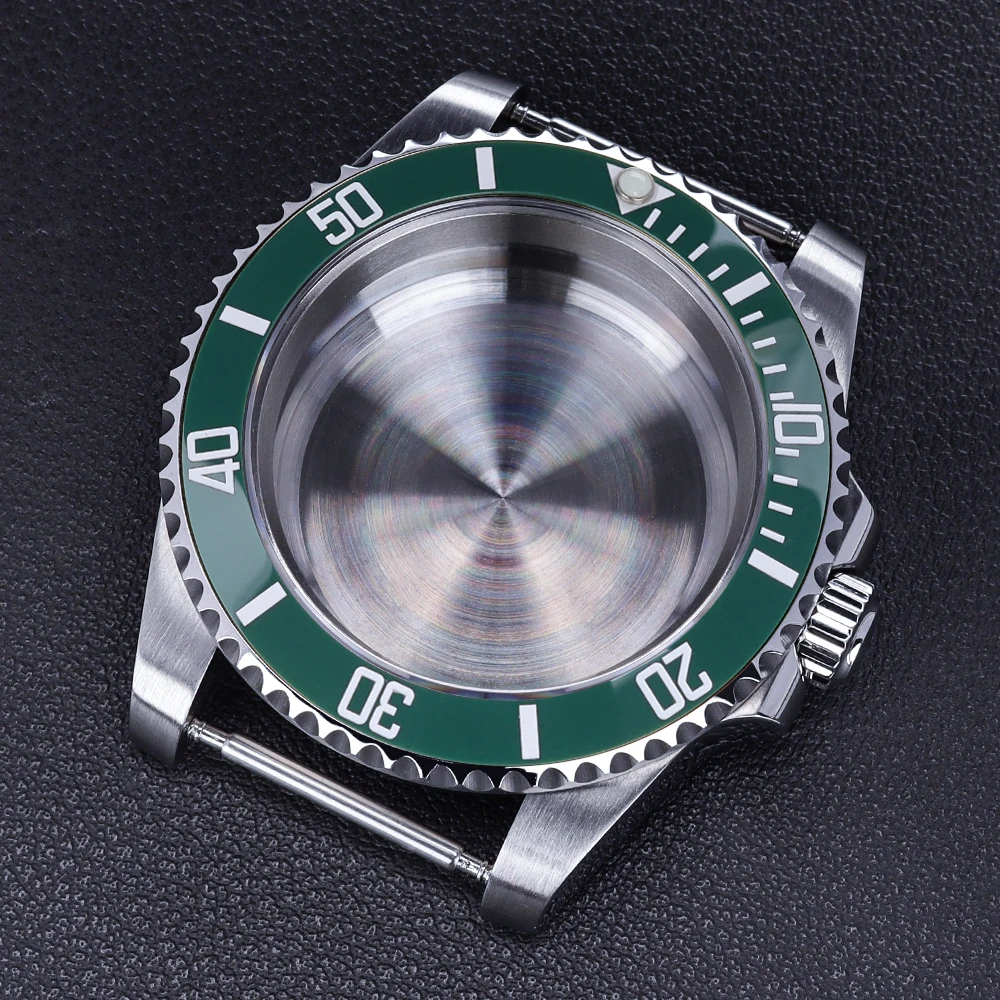 120-Click 40mm Watch Case For NH34 NH35 NH36 ETA2824 Miyota 821A 8215 Movement Black Blue Green SUB Ceramic Sloping Bezel Insert