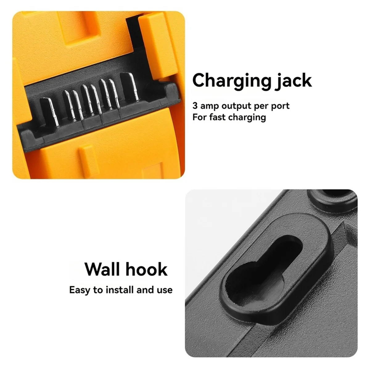 Portable 4-Slot Charger DCB104 Replacement Charger for 20V Compatible with Multiple Batteries UK Plug