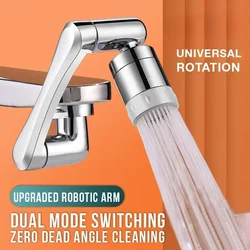 Universal 1080° Rotation Faucets Extender Sprayer Head Kitchen Robot Arm Extension Faucet Aerator Mixer Bubbler Water Tap Nozzle