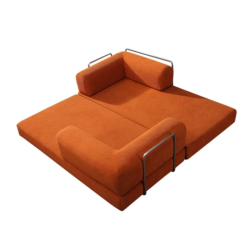 Modern Euro Style Air Compression Fabric Flannel Deformable Modular Couch for Living Room Sectional Composable Teddy Sofa Bed